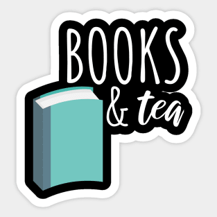 Bookworm books and tea Sticker